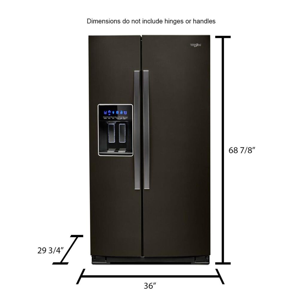 Whirlpool 21 Cu. St. 36" Wide Counter Depth SidebySide Refrigerator