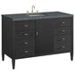 James Martin Vanities Myrrin 48" Vanity in Carbon Oak with 3 cm Parisien Bleu Quartz Top, , large