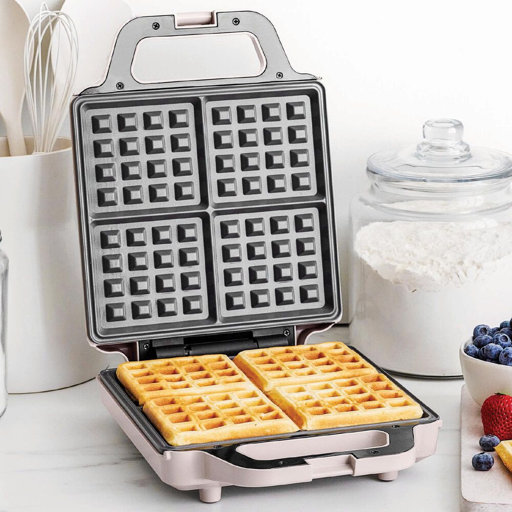 Green Pan Advanced 4-Square Waffle Maker in Clay, , large