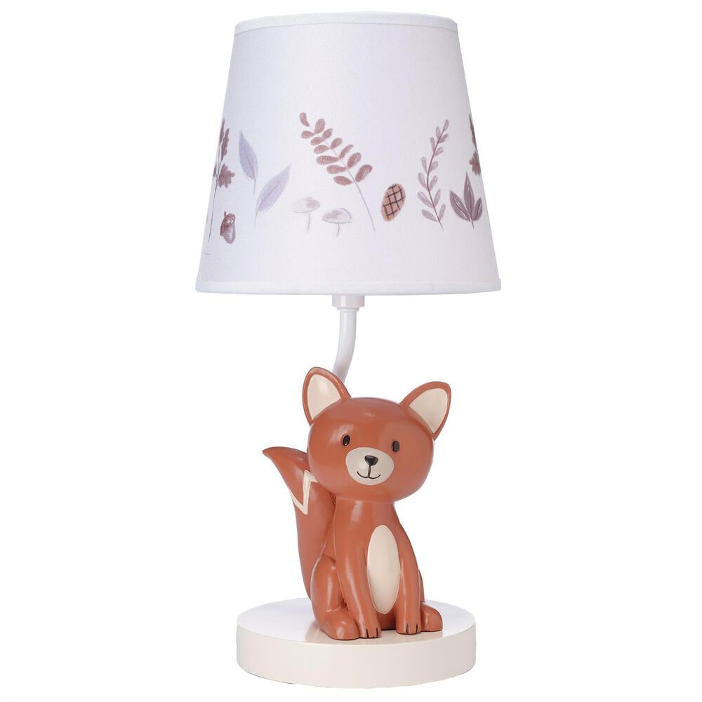 Lambs and Ivy Treetop Fox Nursery Lamp in Rust and Cream, , large
