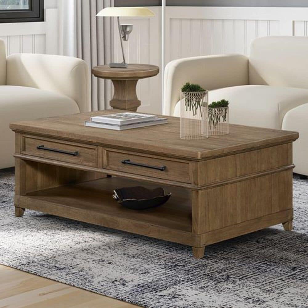 Belle Furnishings Artisan Home Rectangular Cocktail Table in Sienna Stone, , large