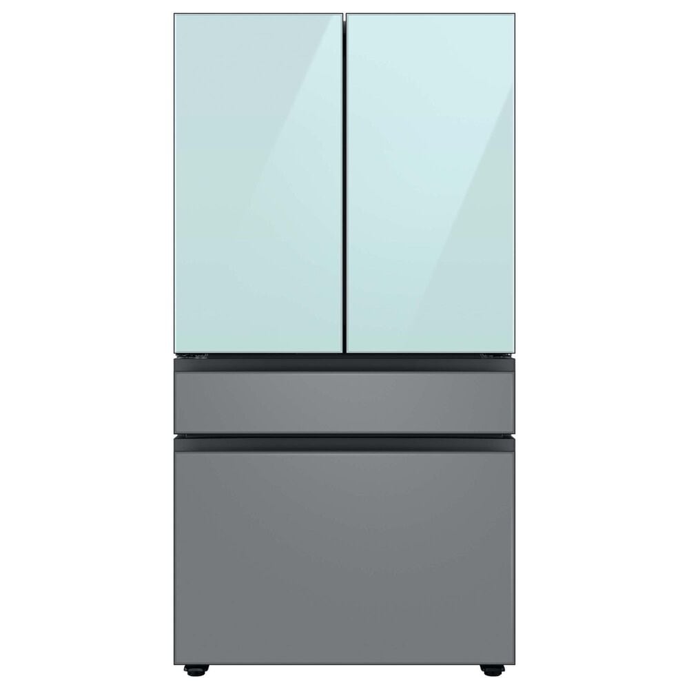 Samsung Bespoke Bespoke 4-Door French Door Refrigerator Top Panel in Morning Blue Glass, , large