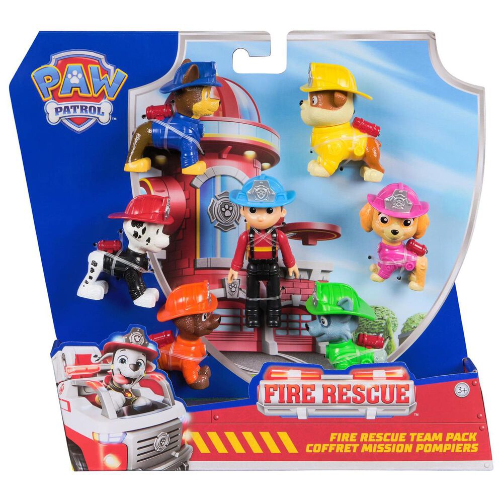 PAW Patrol 7-Piece Fire Rescue Team Figure Pack in Multicolor, , large
