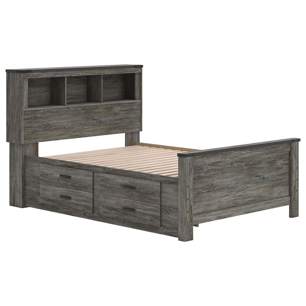 Ashley Frandern Full Bookcase Bed with Storage in Warm Gray, , large