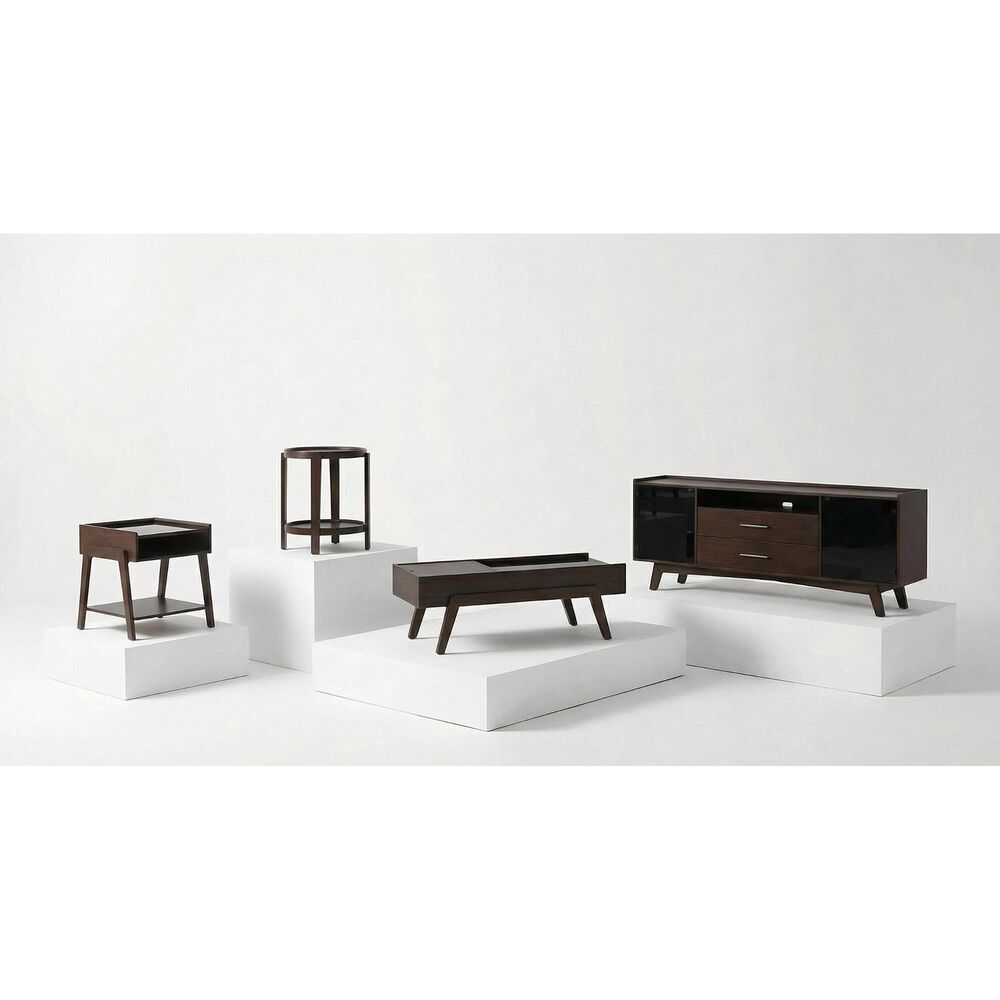 Riverside Furniture Walnut Park Chairside Table in Dark Walnut, , large