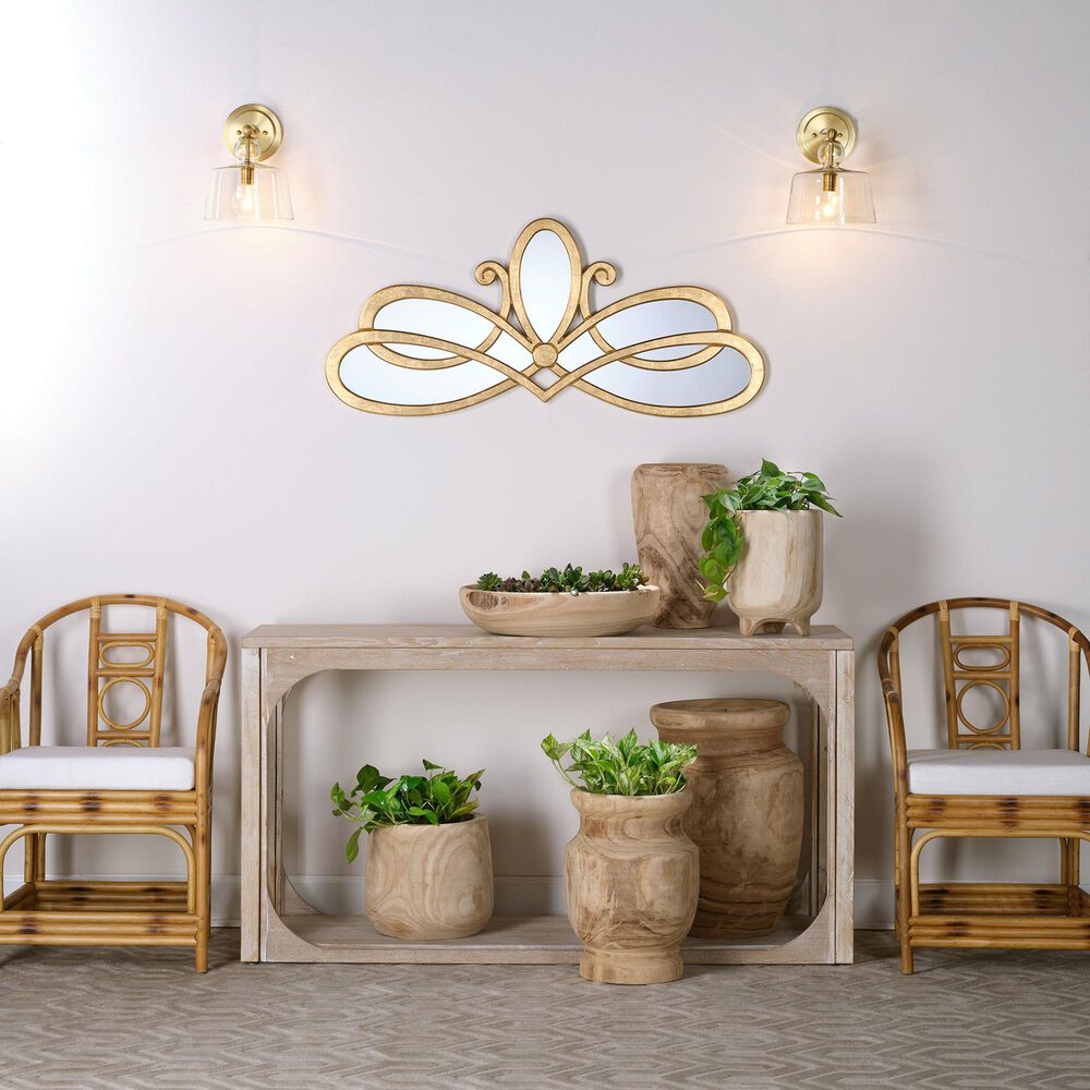 Splendor Living Preston Openwork Wood Console Table in Grey Wash, , large