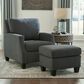 Signature Design by Ashley Bayonne Ottoman in Charcoal, , large