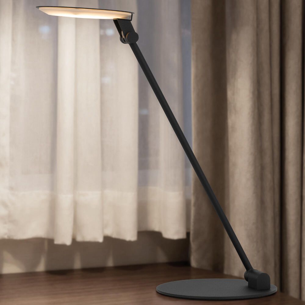Cal Lighting Monodisc Desk Lamp in Sand Black, , large