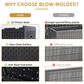 Hearth and Haven 260-Gallon Outdoor Plastic Deck Box with Elevated Base Design in Black, , large