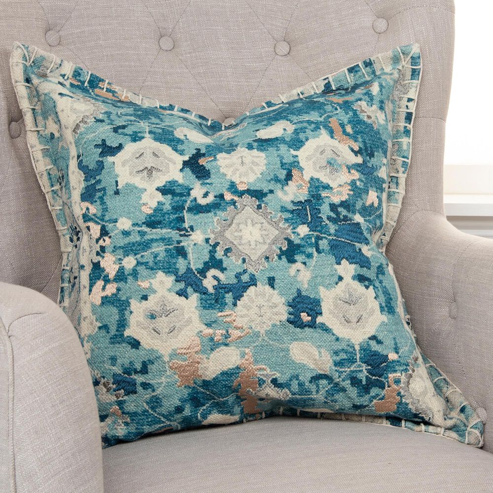 Rizzy Home 20&quot; Pillow in Blue, , large