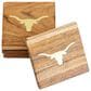 The Royal Standard Longhorn Wood Coasters in Natural and Brass (Set of 4), , large