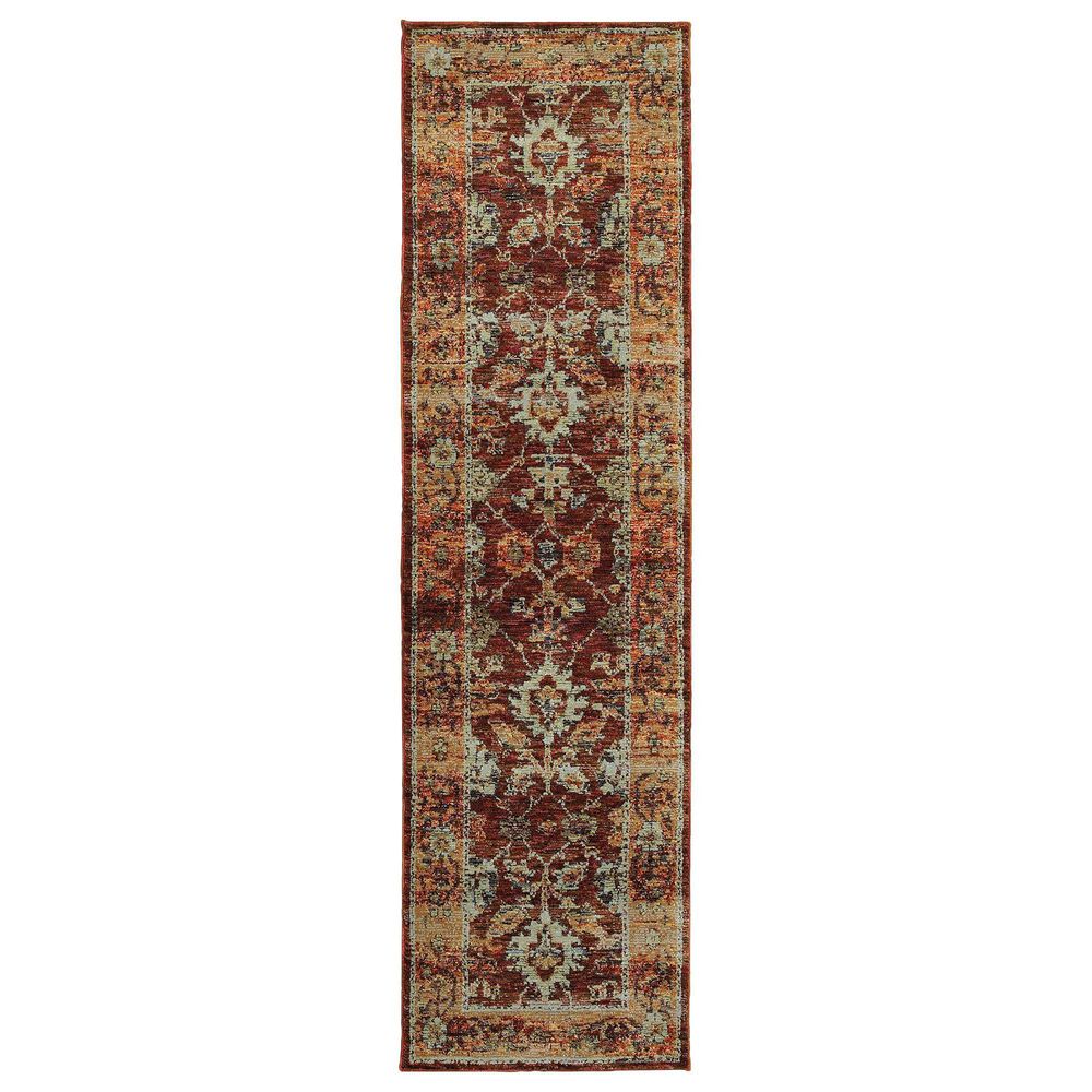Oriental Weavers Andorra 7154A 2&#39;3&quot; x 8&#39; Red Runner, , large