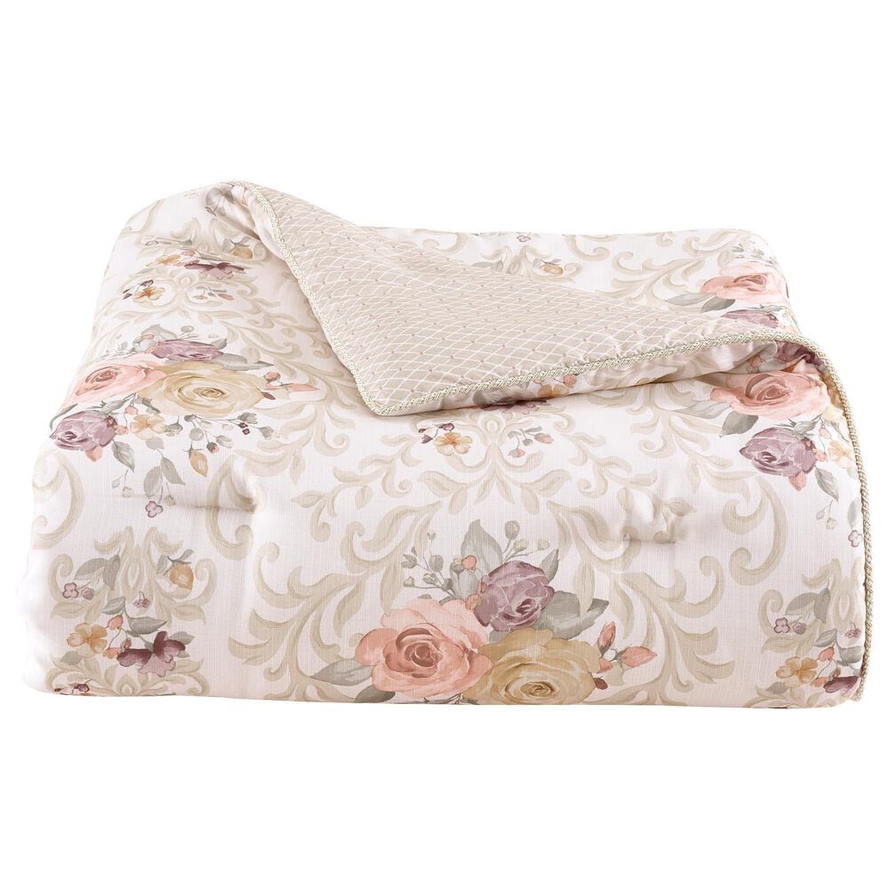 Royal Court Chardonnay 4-Piece Full Comforter Set in Ivory, , large