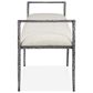 Furniture of America Lalia Metal Padded Upholstered Bench in Gun Metal, , large