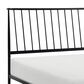 Hearth and Haven Queen Platform Bed with Angle Headboard in Black, , large
