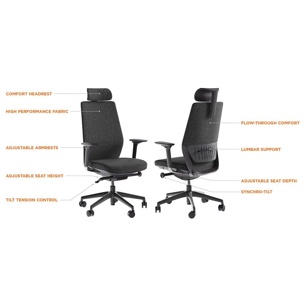 BDI Coda Task Chair in Black, , large