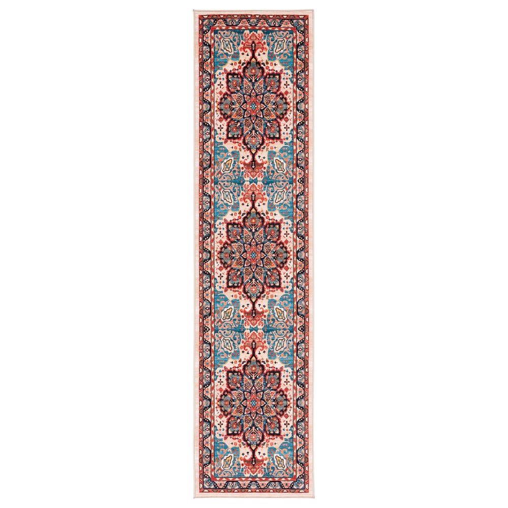 Safavieh Riviera 2"2" x 9" Blue and Beige Runner, , large