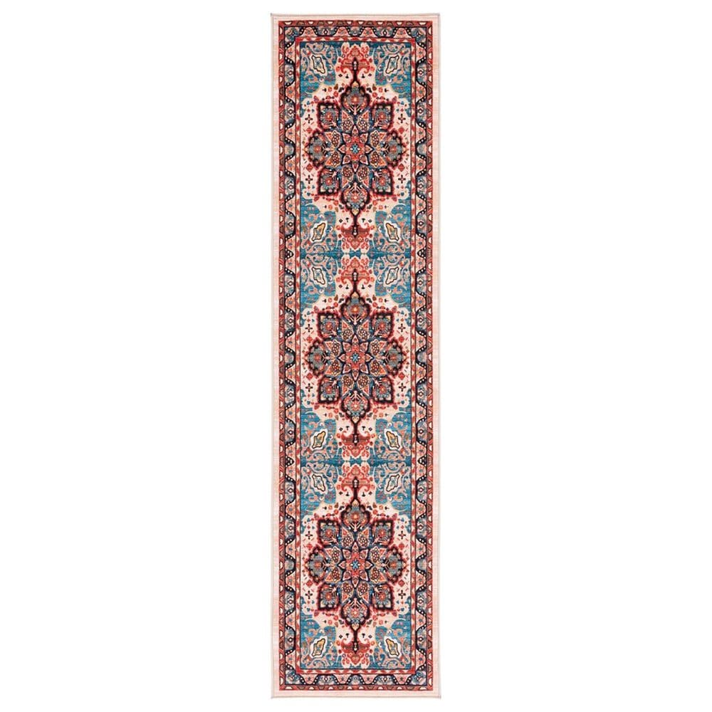 Safavieh Riviera 2"2" x 9" Blue and Beige Runner, , large