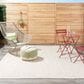 Nourison Courtyard Ivory and Silver 7" x 10" Indoor/Outdoor Area Rug, , large