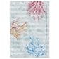 Safavieh Barbados  6"6" x 9"4" Teal and White Indoor/Outdoor Area Rug, , large