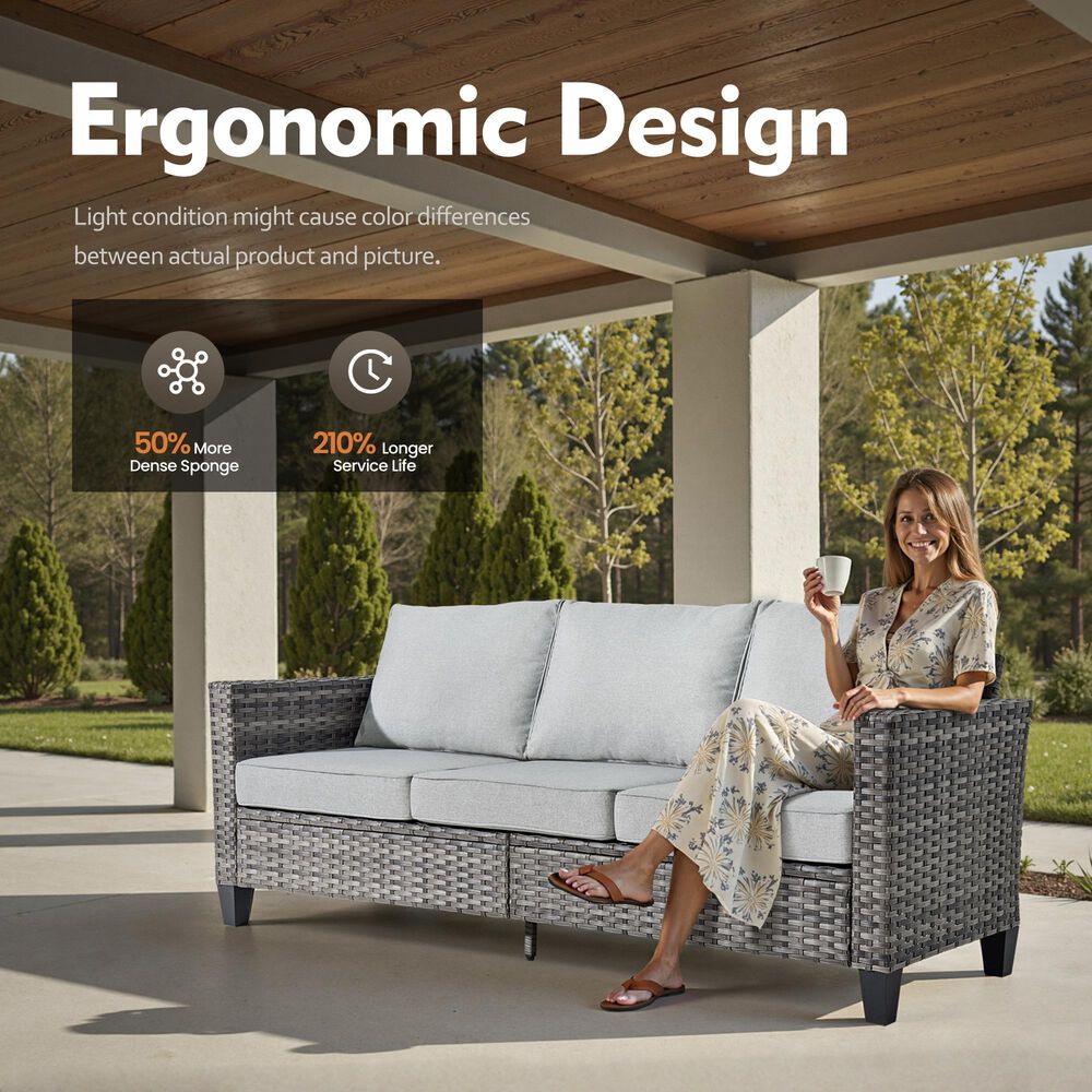 HOMLUX 5-Piece Outdoor Patio Furniture Set in Gray, , large