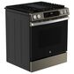 GE Appliances 30" Slide-In Front-Control Convection Gas Range in Fingerprint Resistant Slate, , large