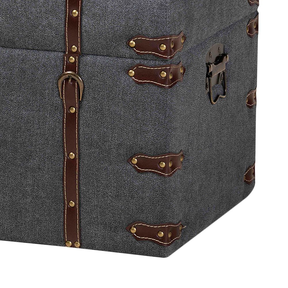 Baxton Studio Palma Storage Trunk Ottoman in Grey, , large
