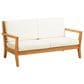 Linon Home Decor Carenen Outdoor 2-Seat Sofa with White Cushions in Natural, , large