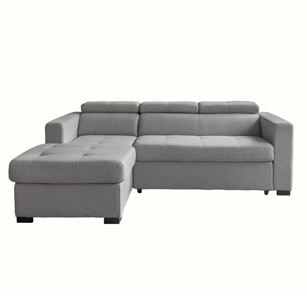 Tuscany Grove Gigi 2-Piece Left Facing Chaise with Pullout Sofa in Bates Platinum, , large