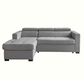 Tuscany Grove Gigi 2-Piece Left Facing Chaise with Pullout Sofa in Bates Platinum, , large