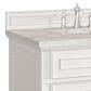 James Martin Vanities Lorelai 36" Single Vanity in Bright White with 3 cm Victorian Silver Quartz Top, , large