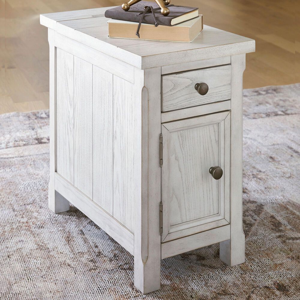 Ashley Robbinsdale Chairside End Table in Antique White, , large