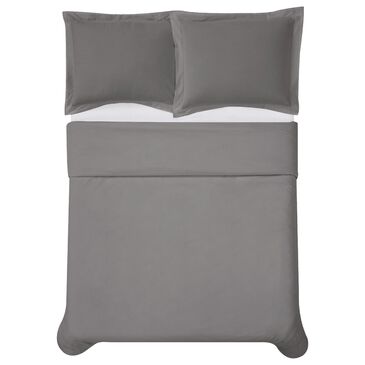 Pem America Cannon Solid Percale 3-Piece King Duvet Set in Grey, , large