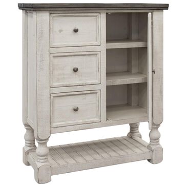 Fallridge Stone 3 Drawer Chest in Eggshell Antiqued, , large