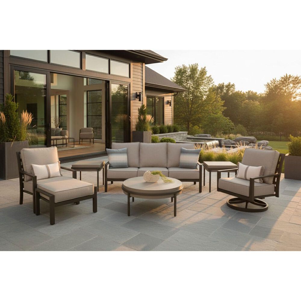 Slate and Company Casselberry Outdoor Lounge Chair in Lifeguard Dove, , large