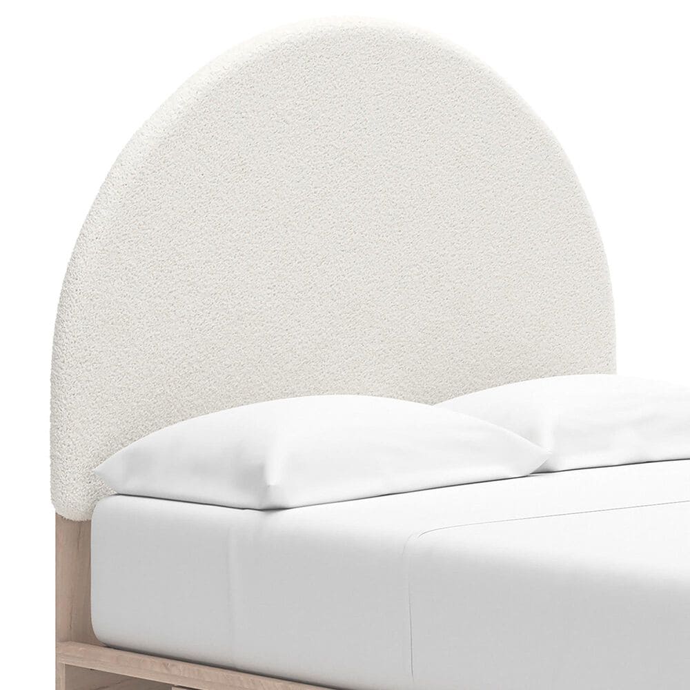 Ashley Arloster Full Upholstered Panel Bed with Storage  in Tan/White, , large