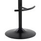 LumiSource Claire Swivel Adjustable Barstool with Light Blue Velvet Upholstery in Black (Set of 2), , large