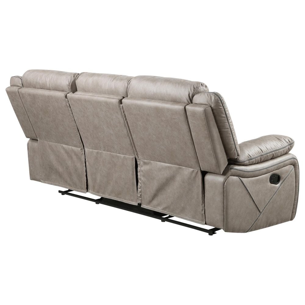 Steve Silver Tyson Manual Reclining Sofa with Dropdown Console in Grey, , large