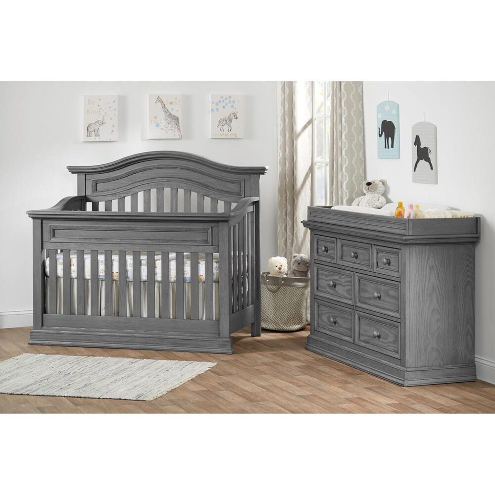 Oxford Baby Glenbrook 2 Piece Nursery Set in Graphite Gray, , large