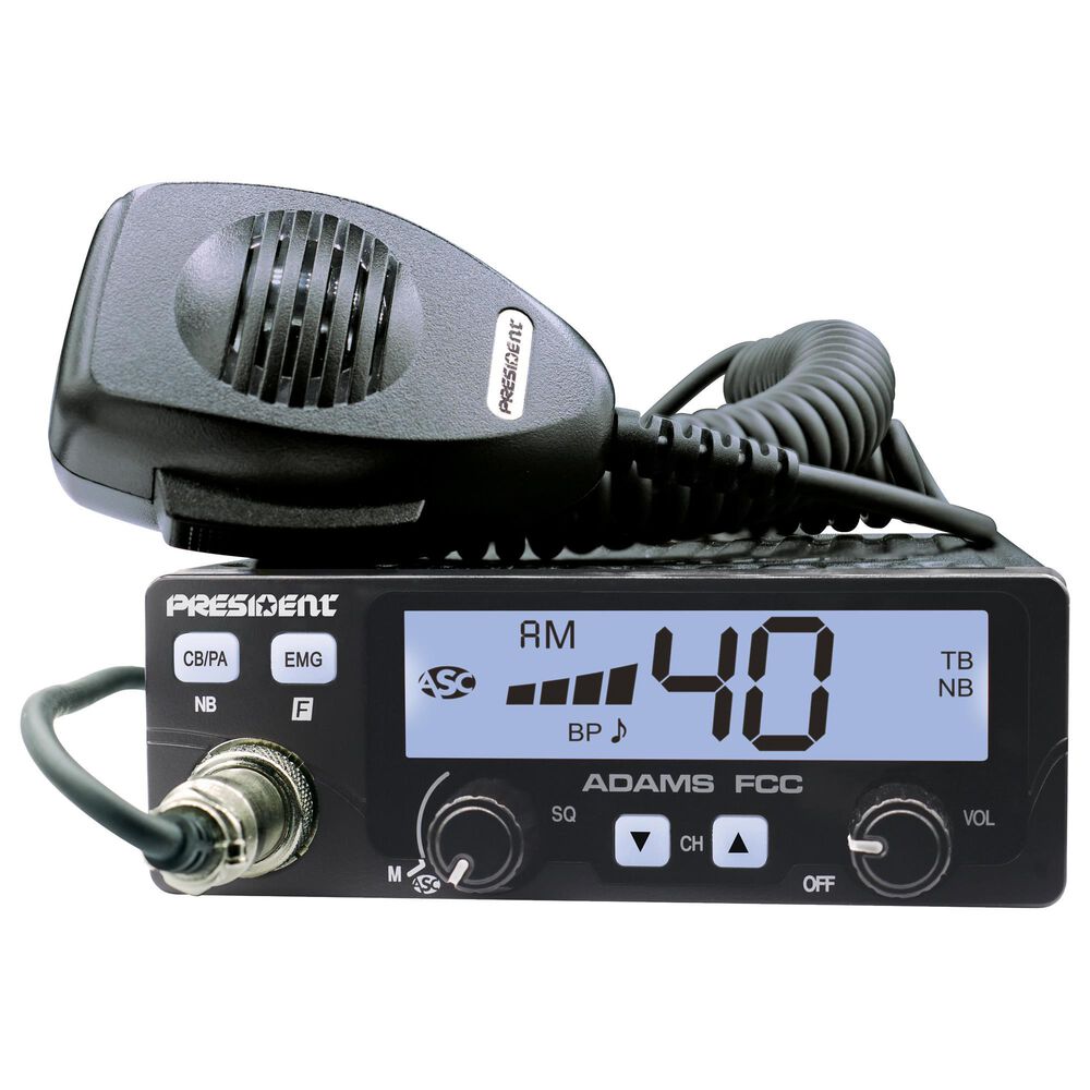 President Electronics Adams Fcc Cb Radio 7 Colors, , large