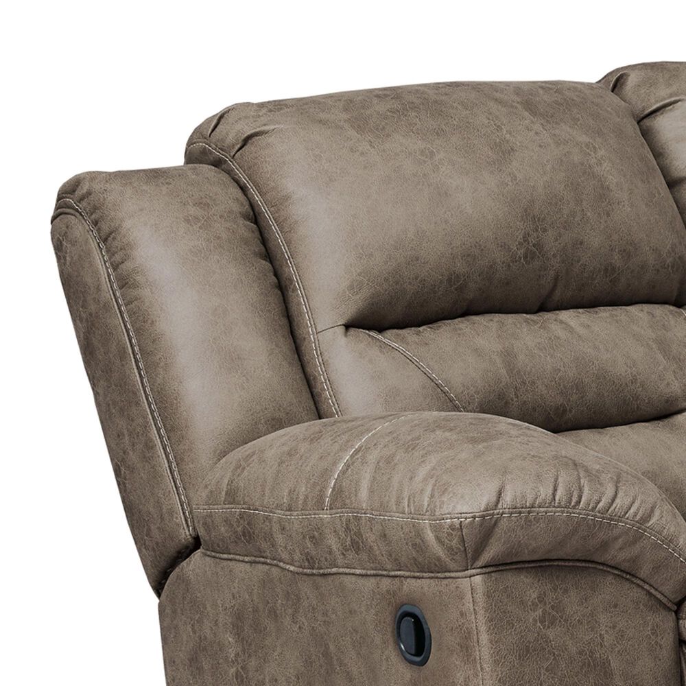Ashley Stoneland Manual Reclining Sofa in Fossil, , large