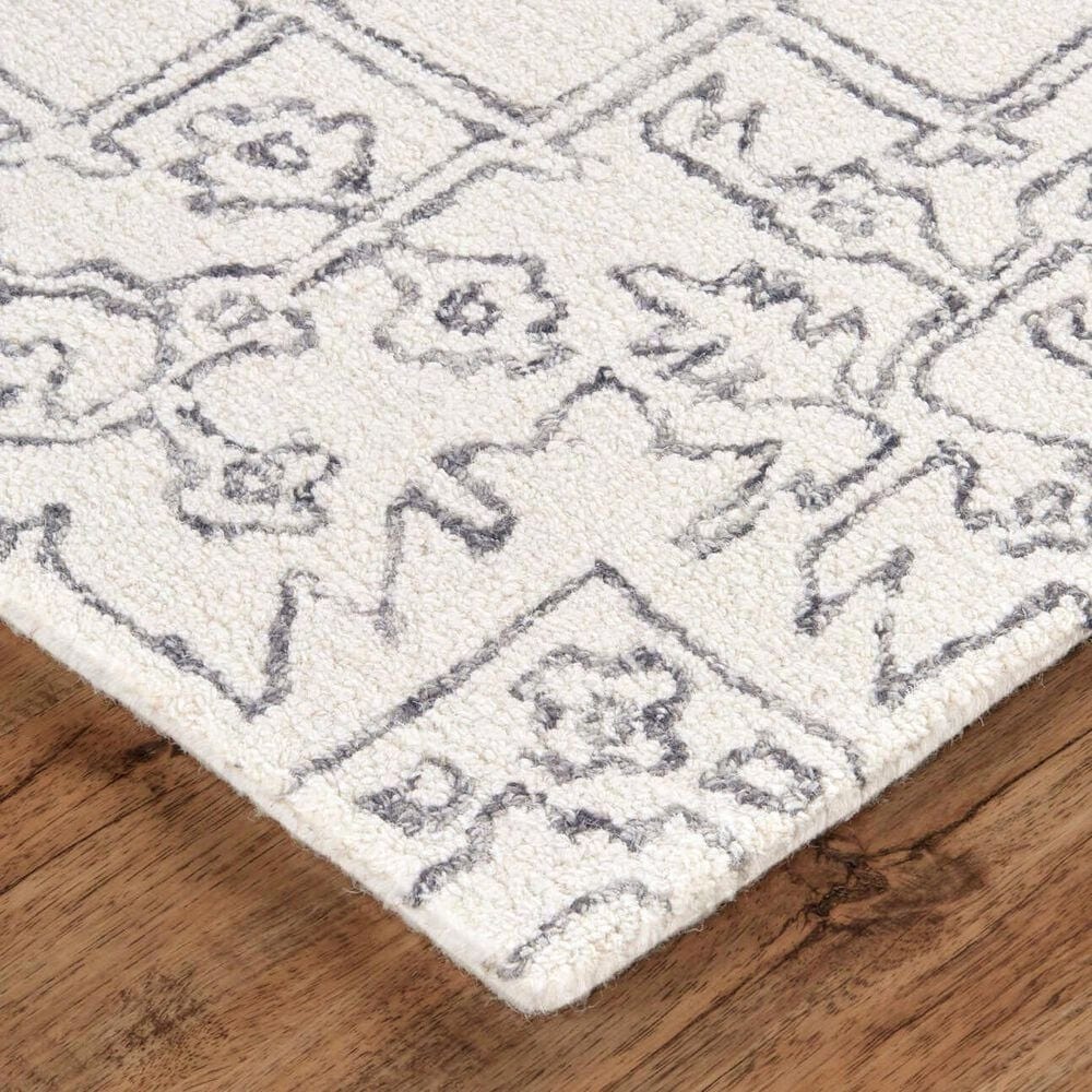 Feizy Belfort 10&#39; x 14&#39; Ivory and Charcoal Area Rug, , large