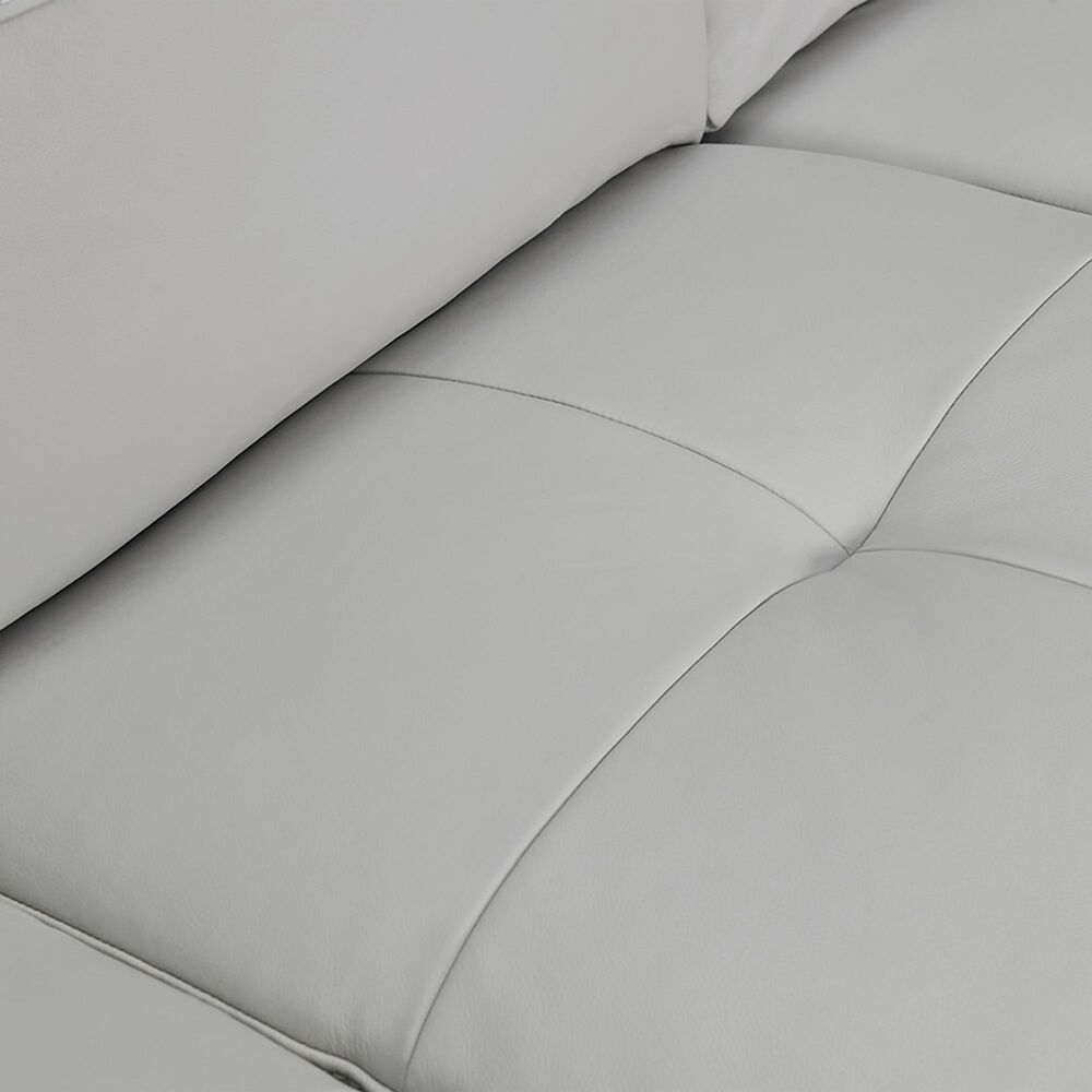 Blue River Bergen Leather Stationary Sofa in Dove Gray, , large