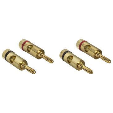 MetraAV 2 Pair Banana Plug Mid Level in Gold, Black and Red, , large