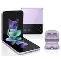 Samsung Galaxy Z Flip3 5G 128gb in Lavender - Unlocked + Galaxy Buds2 in Violet