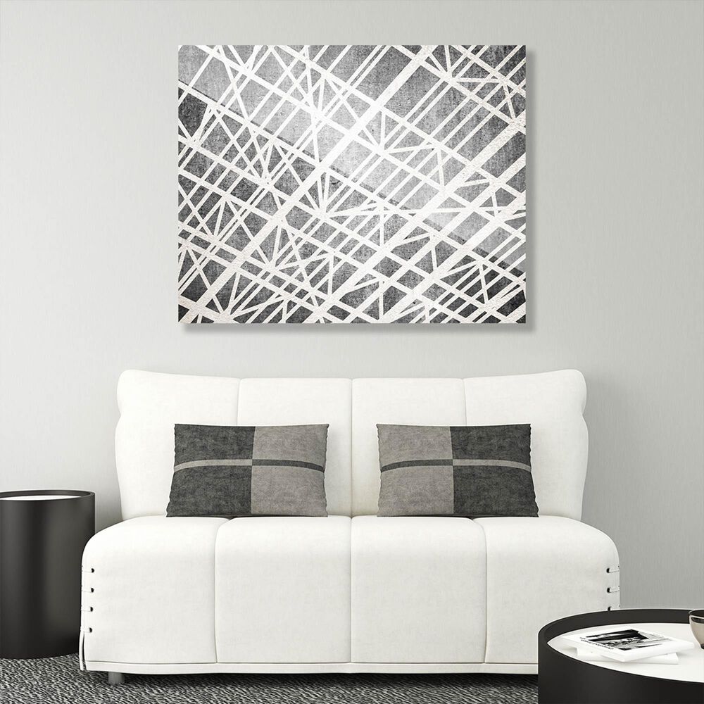 Kathy Ireland Home Dystopian Grid Chain 30 X 40 Canvas Wall Art Print Nebraska Furniture Mart