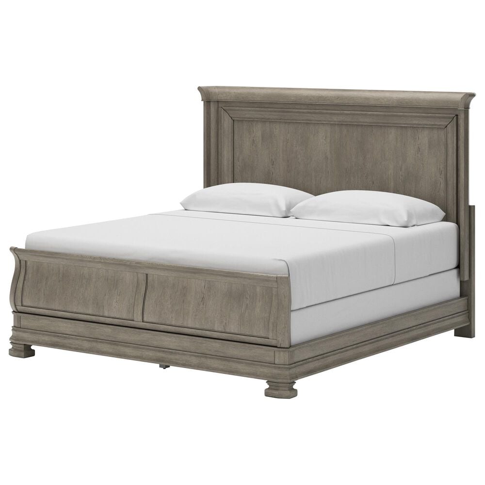 Millenium Lexorne Queen Sleigh Bed in Light Gray, , large