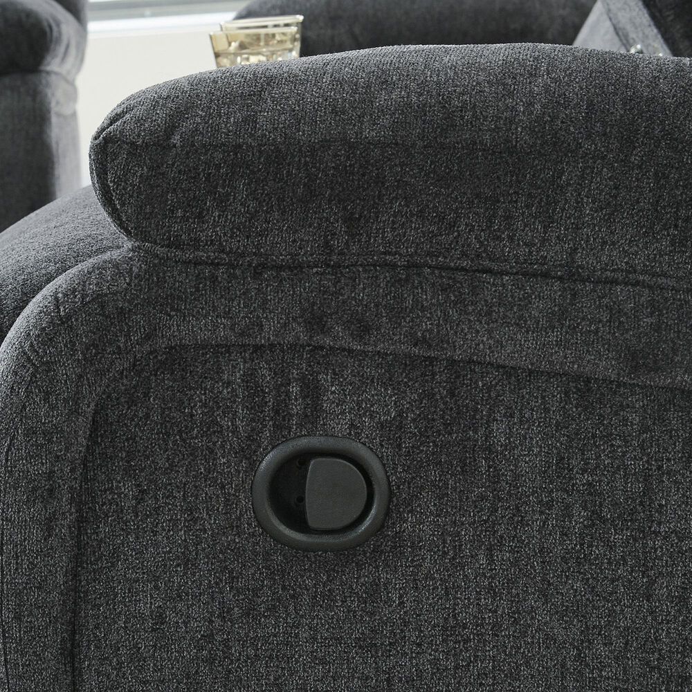 Ashley Draycoll Manual Reclining Sofa and Loveseat Set in Slate, , large