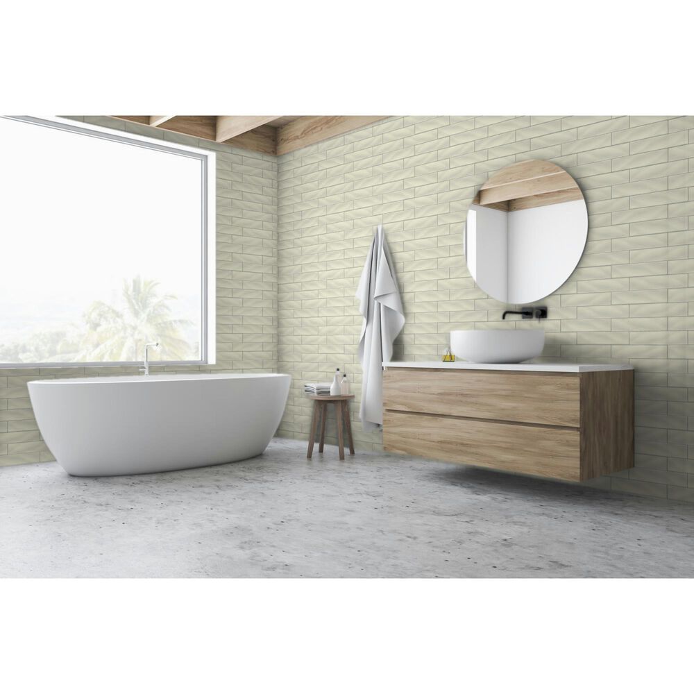 Emser Craft II Bone 3&quot; x 12&quot; Matte Ceramic Tile, , large