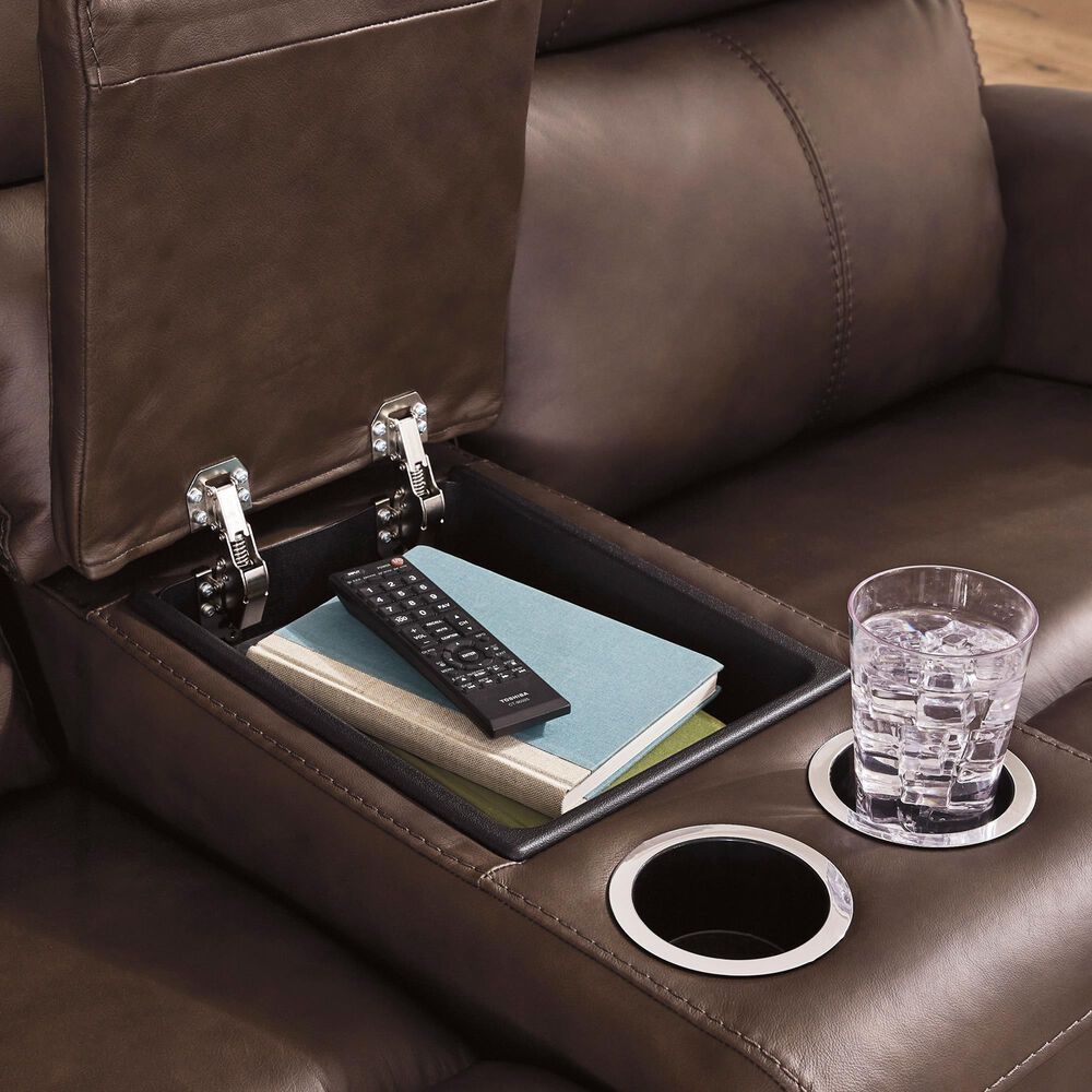 Ashley Bleckley Power Reclining Loveseat in Espresso, , large